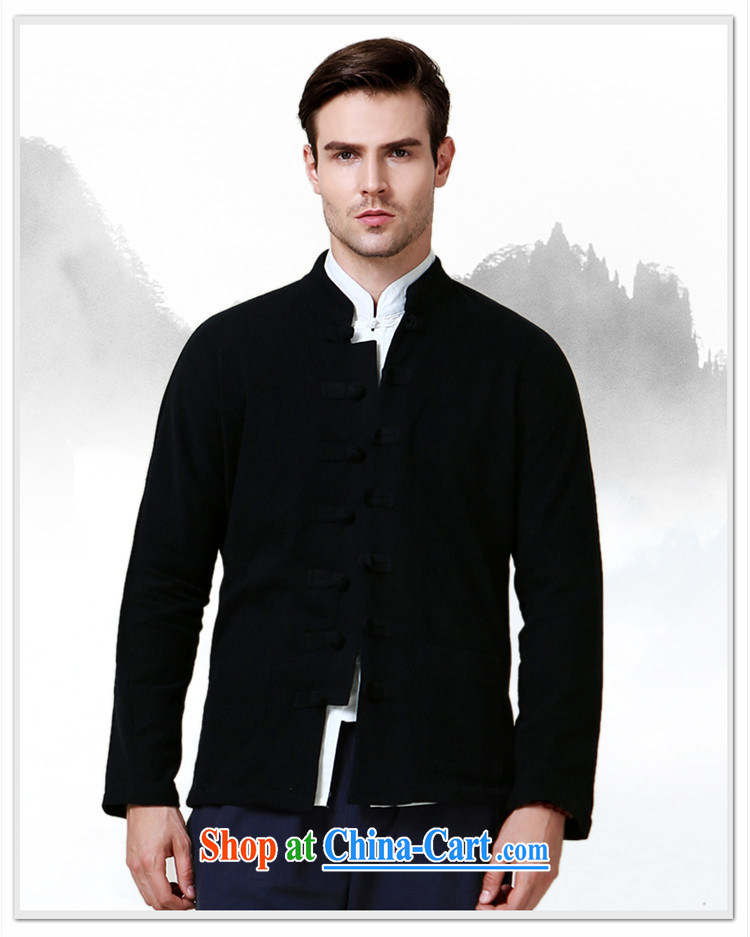 name brands HANNIZI new minimalist men Tang jackets classic Chinese wind long-sleeved Chinese, for the charge-back jacket black 185 pictures, price, brand platters! Elections are good character, the national distribution, so why buy now enjoy more preferential! Health