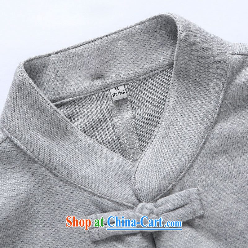 Name HUNNZ, new, simple men Tang jackets classical Chinese style long-sleeved Chinese, for the charge-back jacket gray 185, HUNNZ, shopping on the Internet