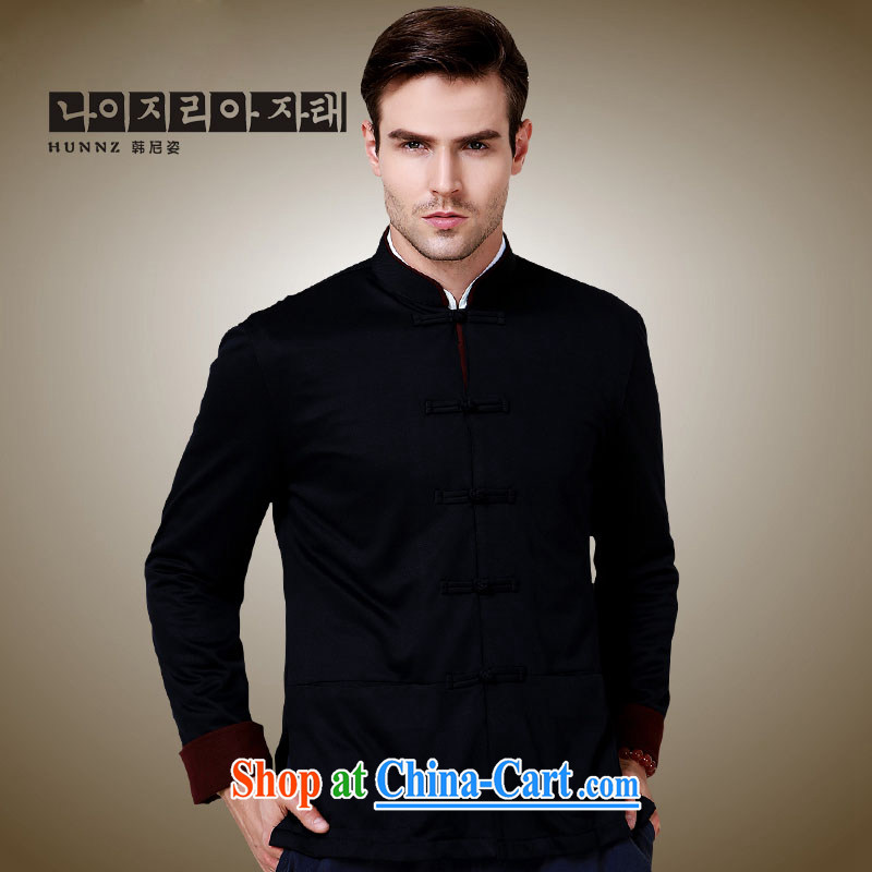 Name HANNIZI, modern and simple in China wind up for the charge-back men's Chinese long-sleeved jacket classical Chinese jacket black 190, Korea, (hannizi), and, on-line shopping