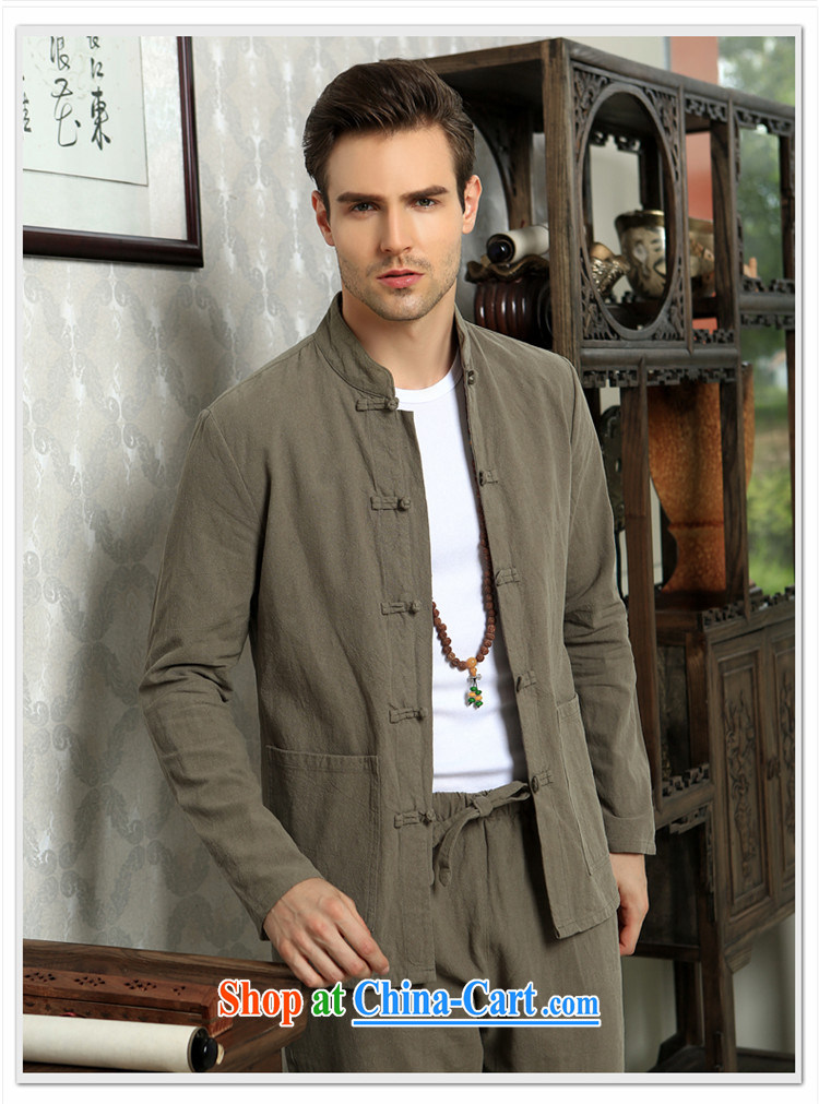 Products HANNIZI 2015 New Men Tang jackets China wind surrounded the collar-tie men's minimalist Chinese shirt khaki-colored 185 pictures, price, brand platters! Elections are good character, the national distribution, so why buy now enjoy more preferential! Health