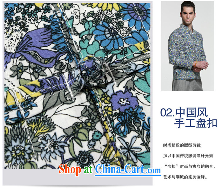 name brands HANNIZI China wind men Tang with long-sleeved shirt-tie, for cultivating male retro small floral dress suit 185 pictures, price, brand platters! Elections are good character, the national distribution, so why buy now enjoy more preferential! Health