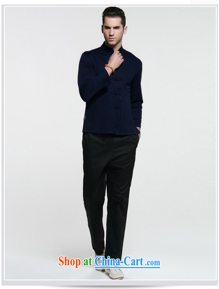 name brands HANNIZI classical beauty Tang with long-sleeved shirt China wind up for the charge-back shirts natural cotton the male jacket dark blue 185 pictures, price, brand platters! Elections are good character, the national distribution, so why buy now enjoy more preferential! Health