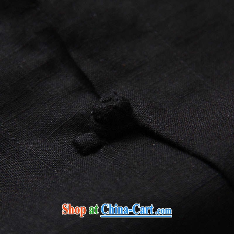 Products HANNIZI natural linen men tang on the buckle, for Chinese men's jackets China wind cultivating three-dimensional shirt black 185, Korea, (hannizi), shopping on the Internet
