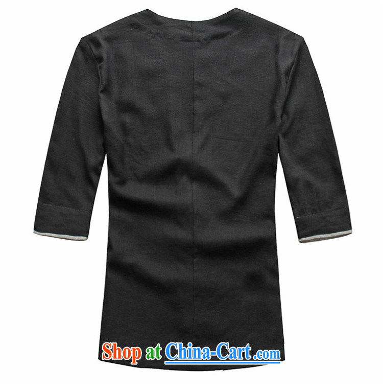 Products HANNIZI Han-linen men's Chinese classical Chinese style beauty-buckle T-shirt sexy V for men and black 185 pictures, price, brand platters! Elections are good character, the national distribution, so why buy now enjoy more preferential! Health