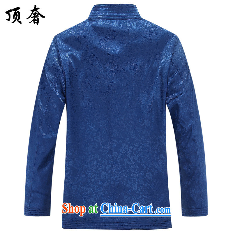 Top Luxury men's long-sleeved Tang with autumn, the collar T-shirt China wind red the life dress Tang with jogging in serving older Chinese Han-man and the collar shirt red Tang jackets 190/XXXL, the top luxury, shopping on the Internet