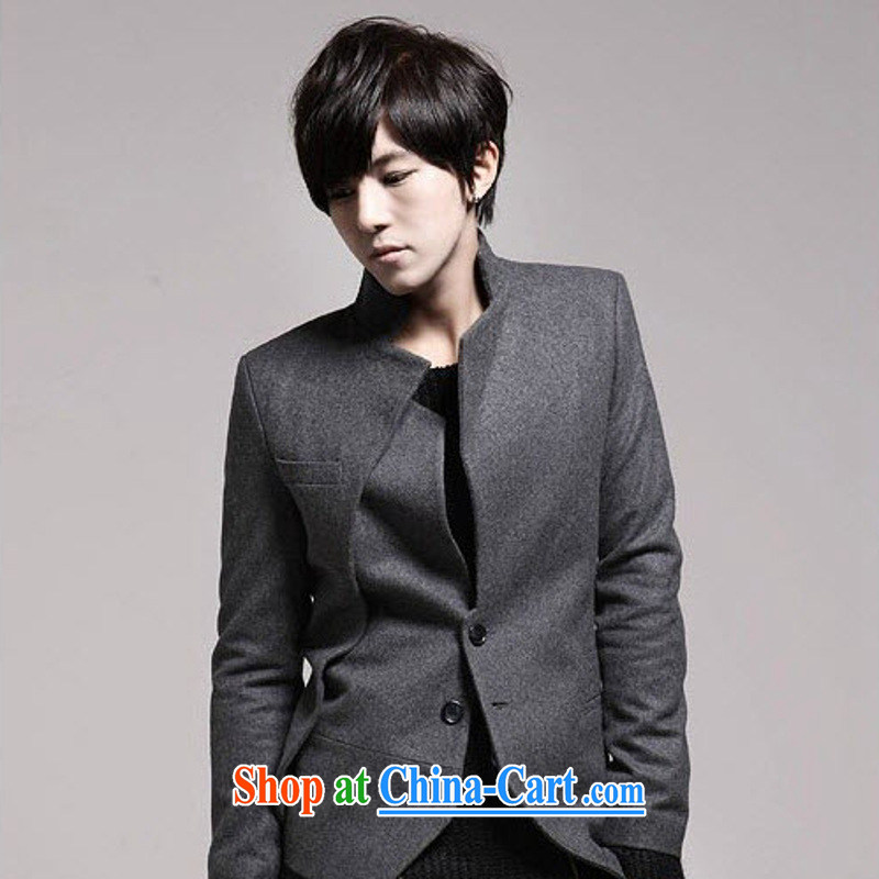 Dan Jie Shi (DANJIESHI) 2015 youth fall fashion with Korean men need suit smock jacket men's casual jacket and dark gray 180/96 (XL), dan Jie Shi (DAN JIE SHI), online shopping