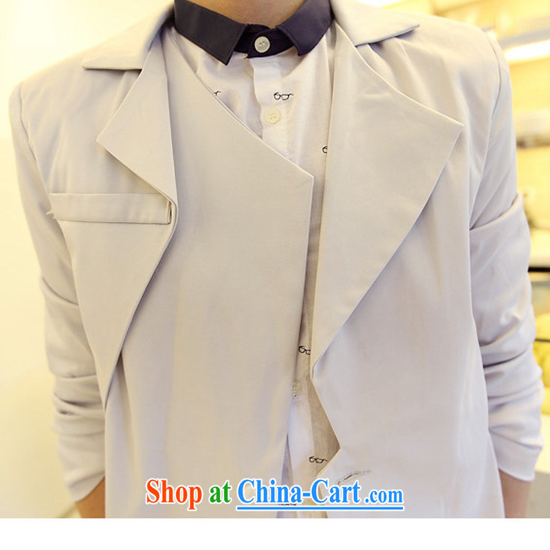 Dan Jie Shi (DANJIESHI) 2015 stylish fall and winter season, the men's small suit rules not cultivating Leisure Suit smock jacket male and silver (L), dan Jie Shi (DAN JIE SHI), online shopping