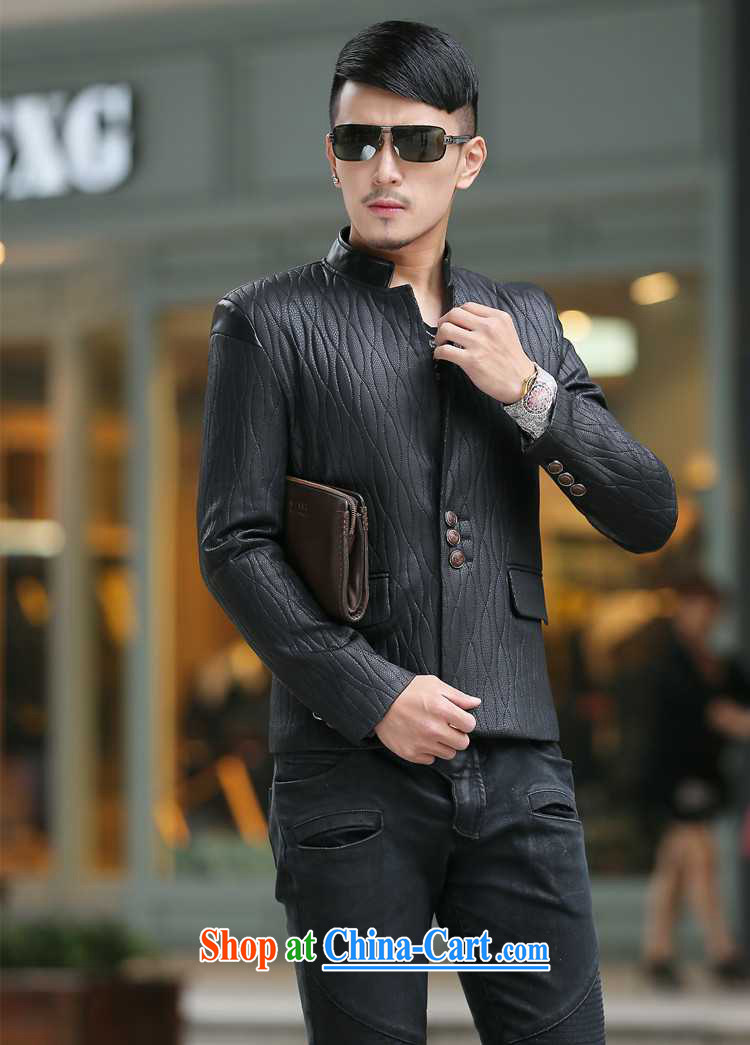 Dan Jie Shi (DANJIESHI) 2015 youth leisure and stylish high-end up, business men and taxi stand collar leather jacket smock jacket suits the color XXXL pictures, price, brand platters! Elections are good character, the national distribution, so why buy now enjoy more preferential! Health