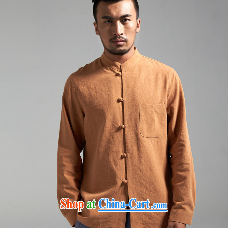 De-Tong Ching cotton once and for all the men's Chinese China wind up for long-sleeved Chinese Spring and Autumn 2015 new Chinese clothing card 3 XL/180, wind, and shopping on the Internet