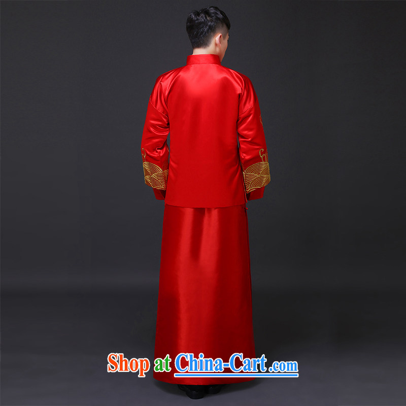 Imperial Land advisory committee Sau Wo service men's clothing Chinese wedding clothes costumes show reel service men's wedding dress red groom eschewed serving Chinese clothing a S, Royal land Advisory Committee, and on-line shopping