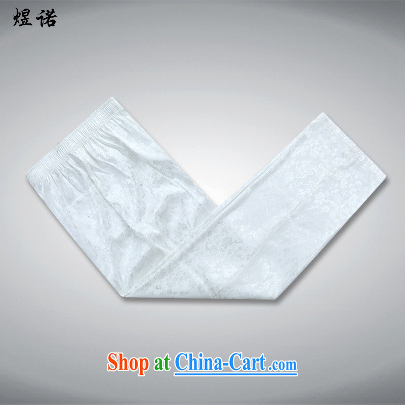 Familiar with the men's long-sleeved T-shirt, older persons Chinese Chinese summer and Spring and Autumn Chinese men and long-sleeved T-shirt and China improved, served up for the charge-back white Kit T-shirt and pants L/175, familiar with the Nokia, sho