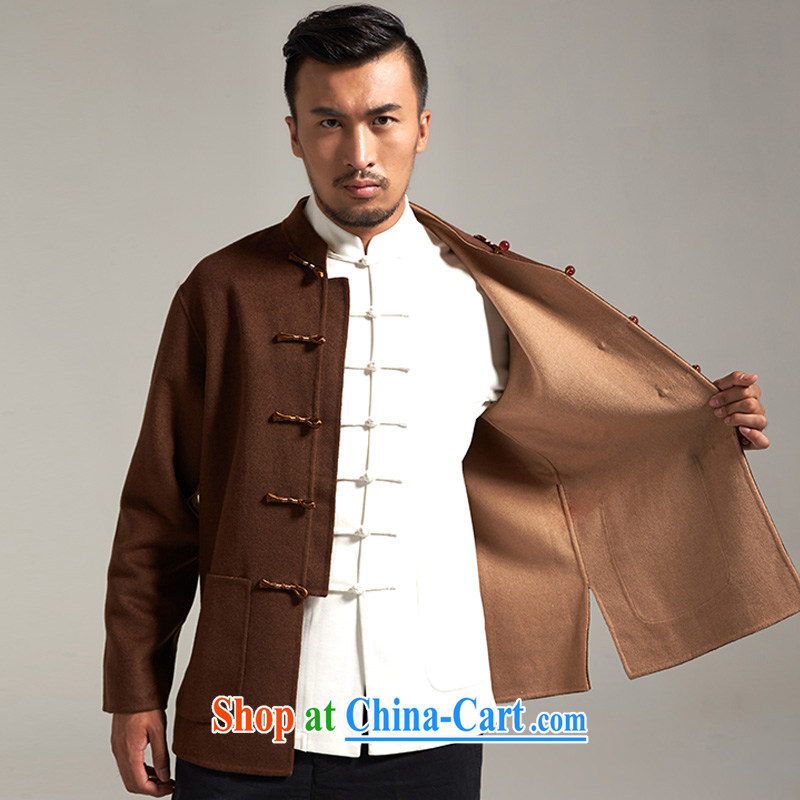 De-Tang Kwok-him of wool men's Chinese China wind jacket 2015 autumn new Chinese clothing and color 4 XL/185, and de-tong, and shopping on the Internet