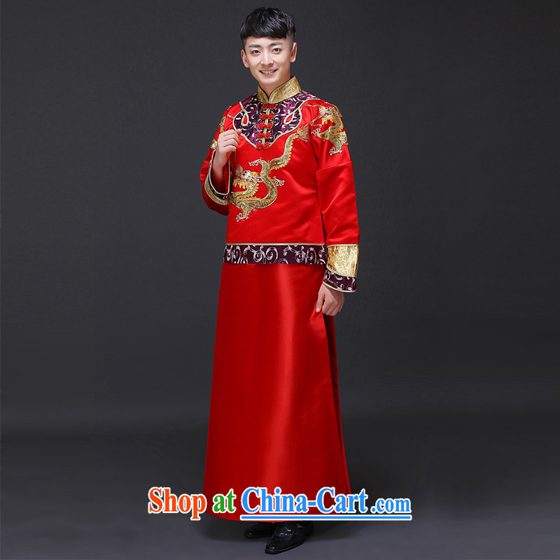 Imperial Land advisory committee Sau Wo service men and the Chinese men's wedding dresses new unbroken bows dress of the Chinese classical smock wedding package clothing a S, Royal land Advisory Committee, and on-line shopping