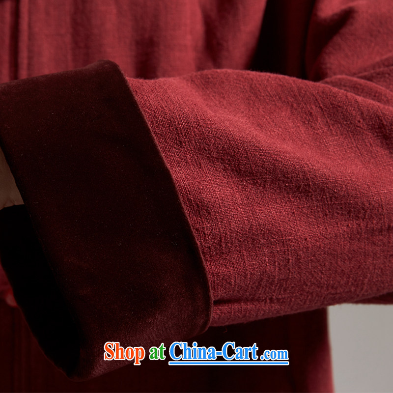 De wind church God Ling Chinese men's Chinese Dress cotton jacket Chinese wind jacket minimalist atmosphere surrounded the original Chinese Wind and spring and autumn 2015, scarlet 2XL/180, wind, and shopping on the Internet