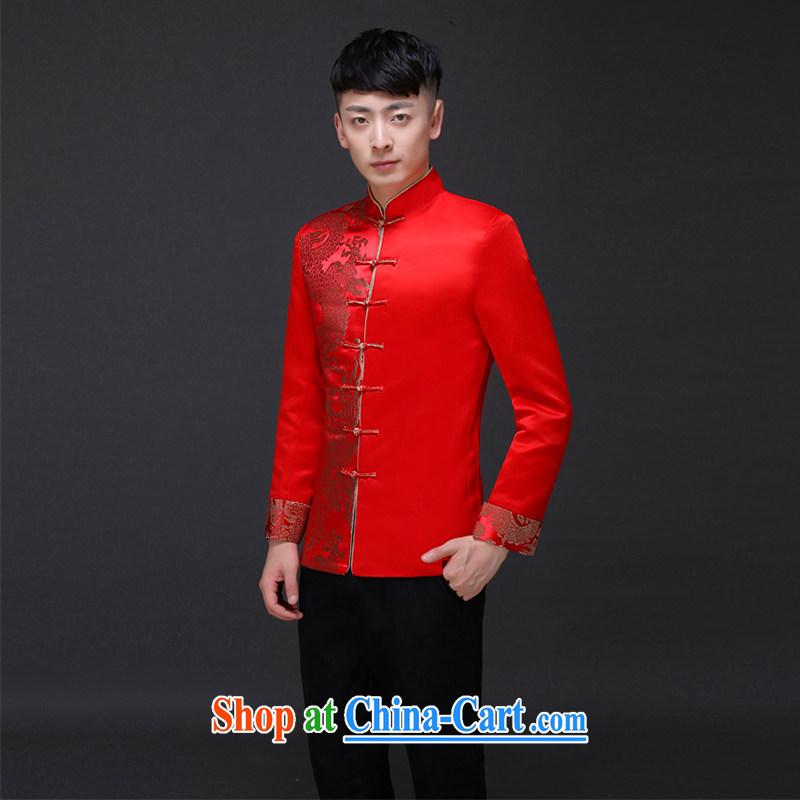 Imperial Land advisory committee Sau Wo service men and the groom's Chinese Chinese wedding dress long-grain-su Wo service men and the groom loaded men costumes costume show and T-shirt A S, Royal land Advisory Committee, and shopping on the Internet