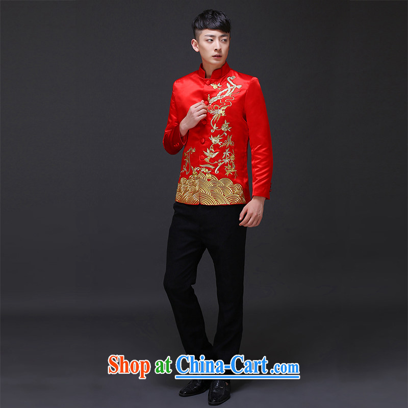 Imperial Land advisory committee Sau Wo service men and the groom's Chinese Chinese wedding dress show reel service men and Bong-load the groom's men's costumes costume show and T-shirt A S, Royal land Advisory Committee, and on-line shopping