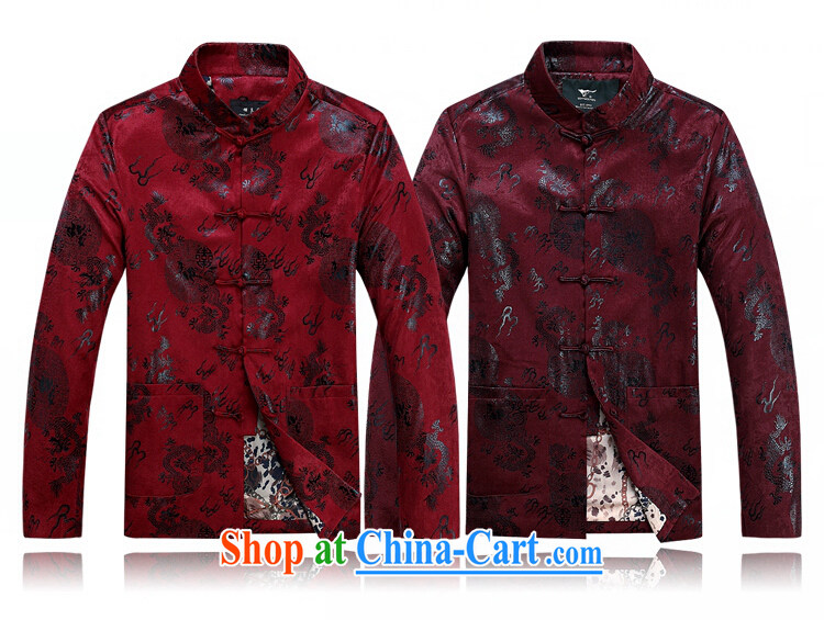 Ming Emperor, and autumn and winter Chinese elderly in his father's grandfather Chinese Tang jackets retro Ethnic Wind Dragon pattern birthday banquet, etc. leisure gift wine red 190 pictures, price, brand platters! Elections are good character, the national distribution, so why buy now enjoy more preferential! Health