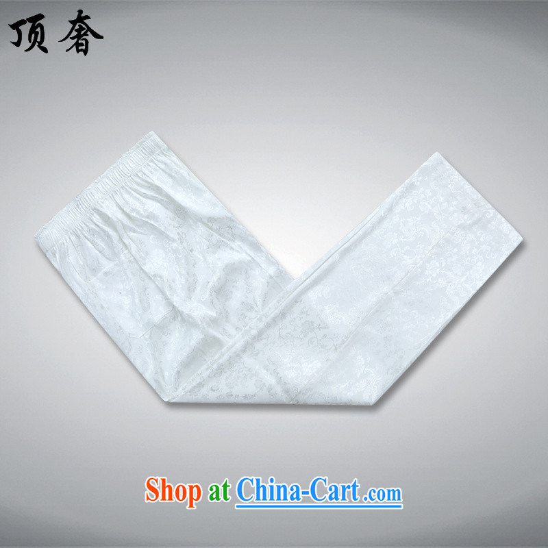 Top Luxury China wind long-sleeved men's Chinese Kit Chinese-port Tang on the Summer load Dad national dress the Life dress jacket coat 2562 white Kit 180/XL, top luxury, shopping on the Internet