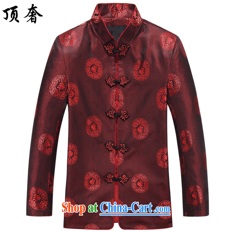 Top Luxury in 2015 older cotton clothing meditation service couples cynosure serving T-shirt Autumn Chinese woman Chinese men's dress, served, and red T-shirt 170_M men