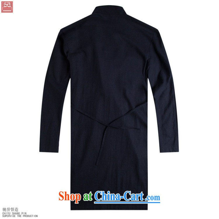 Internationally renowned Chinese wind man long, Windbreaker cotton the SNF tea service Tang is long-sleeved improved Han-cynosure practice serving loose ends a T-shirt and dark blue XL/175 pictures, price, brand platters! Elections are good character, the national distribution, so why buy now enjoy more preferential! Health