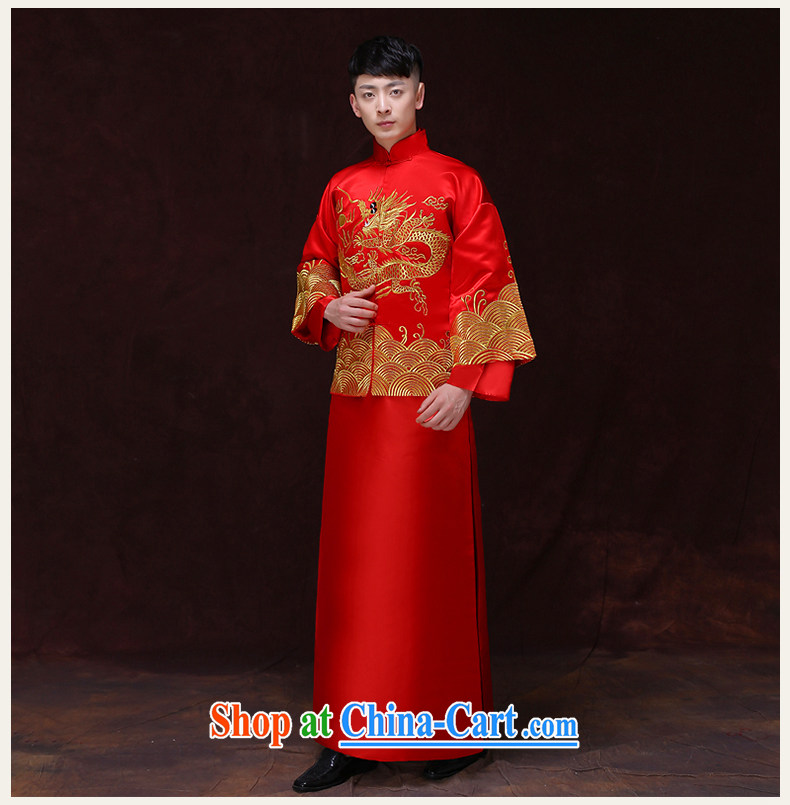 Miss CHOY So-yuk-Ki-su Wo service men's clothing Chinese wedding clothes costumes show reel service men's wedding dress red groom eschewed serving Chinese clothing a S pictures, price, brand platters! Elections are good character, the national distribution, so why buy now enjoy more preferential! Health