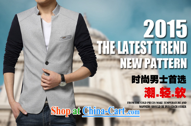 The lighthouses, Dan slavery, and smock autumn suit men's Leisure Suit Korean Beauty small suits, the trendy spelling color for men's jackets dark blue 185/3 XL . pictures, price, brand platters! Elections are good character, the national distribution, so why buy now enjoy more preferential! Health