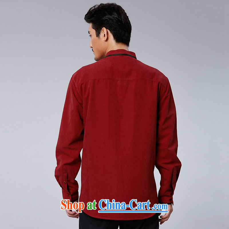 To Kowloon Tong with autumn New China wind men's long-sleeved T-shirt 14,576 Red Red 48 to Kowloon, shopping on the Internet