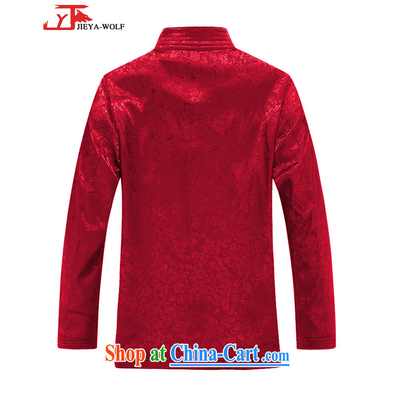 Jack And Jacob - Wolf JIEYA - WOLF new autumn and winter Tang on men's T-shirt national fashion clothing jacket edition smock leisure Tai Chi, red 170/M, JIEYA - WOLF, shopping on the Internet