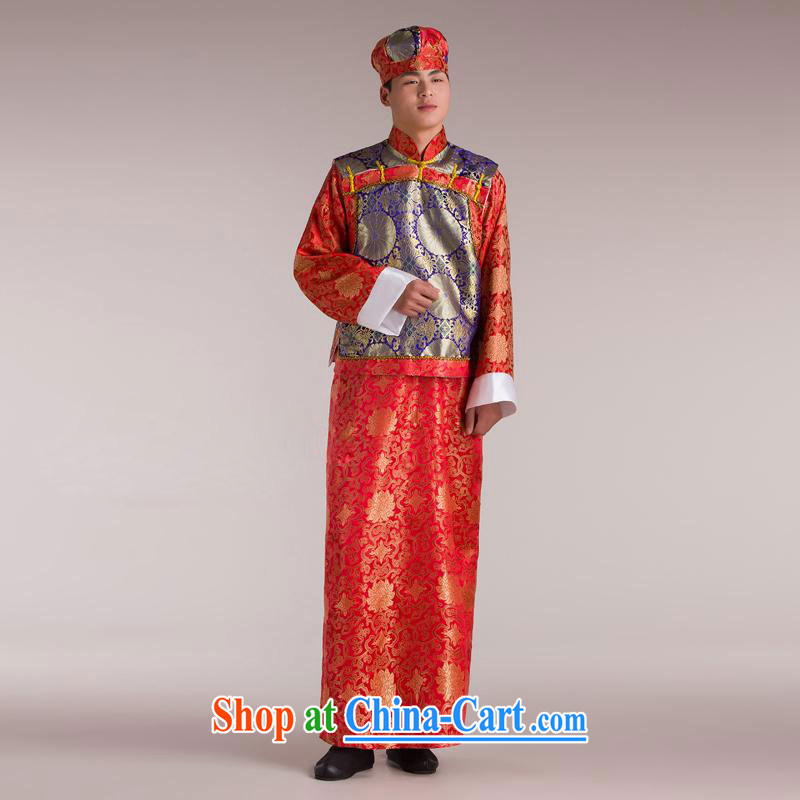 Time Syria, and clothing costumes landowners served with Princess Qing Dynasty Emperor Shao Ye with the Baylor Secretary costume show service-su Wo service men's Wong the orange A Adult, 160 - 175 CM, time, and shopping on the Internet