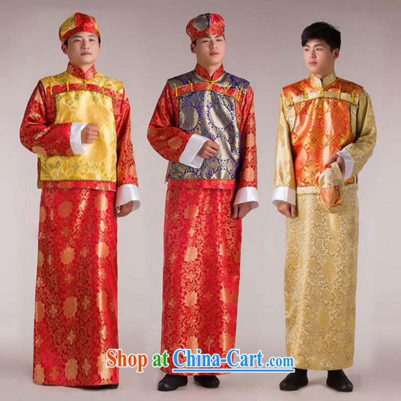 Time Syria, and clothing costumes landowners served with Princess Qing Dynasty Emperor Shao Ye with the Baylor Secretary costume show service-su Wo service men's Wong the orange A Adult, 160 - 175 CM, time, and shopping on the Internet