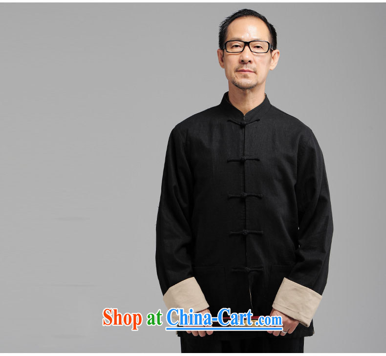 Products HUNNZ new middle-aged and older men's natural cotton the long-sleeved China wind tang on the collar-tie jacket coat black XXXXL pictures, price, brand platters! Elections are good character, the national distribution, so why buy now enjoy more preferential! Health