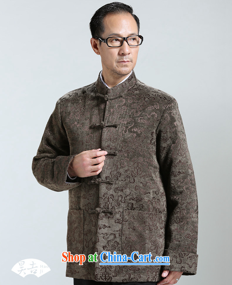Products HANNIZI 2015 New Men's classical Chinese style Chinese elderly in long-sleeved sweater jacket Chinese male brown XL pictures, price, brand platters! Elections are good character, the national distribution, so why buy now enjoy more preferential! Health