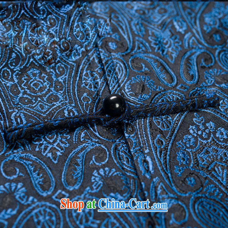 Products HUNNZ New Products classic embroidery Chinese Tang in older men, long-sleeved clothing jacket, for the buckle clothing and dark blue XXXXL, HUNNZ, and shopping on the Internet