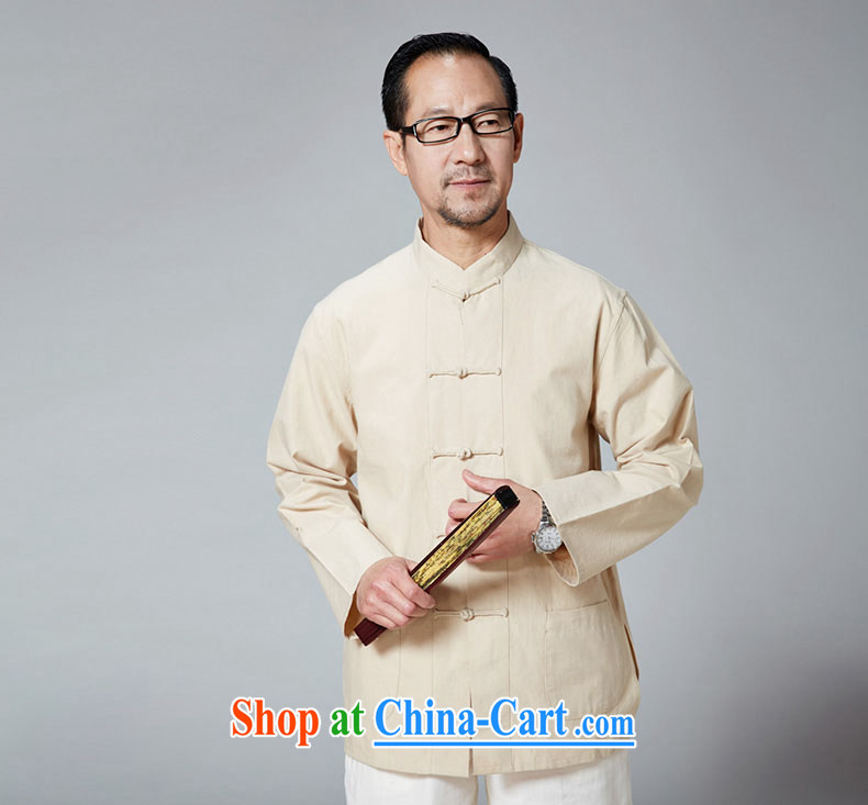 Name HANNIZI, new China wind classical Chinese old muslin-buckle up for long-sleeved solid color jacket father yellow 190 pictures, price, brand platters! Elections are good character, the national distribution, so why buy now enjoy more preferential! Health