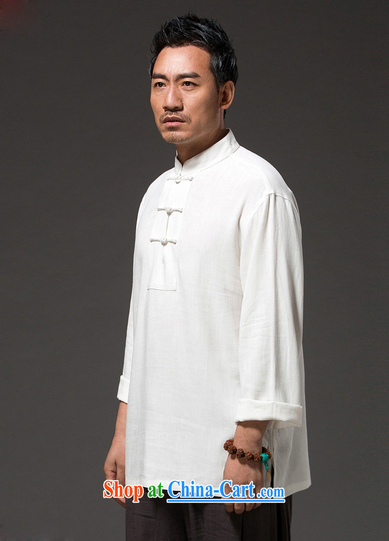Products HANNIZI 2015 new natural linen Solid Color Lounge Chinese Chinese style classical Chinese Chinese Kung Fu shirt white XXXXL pictures, price, brand platters! Elections are good character, the national distribution, so why buy now enjoy more preferential! Health