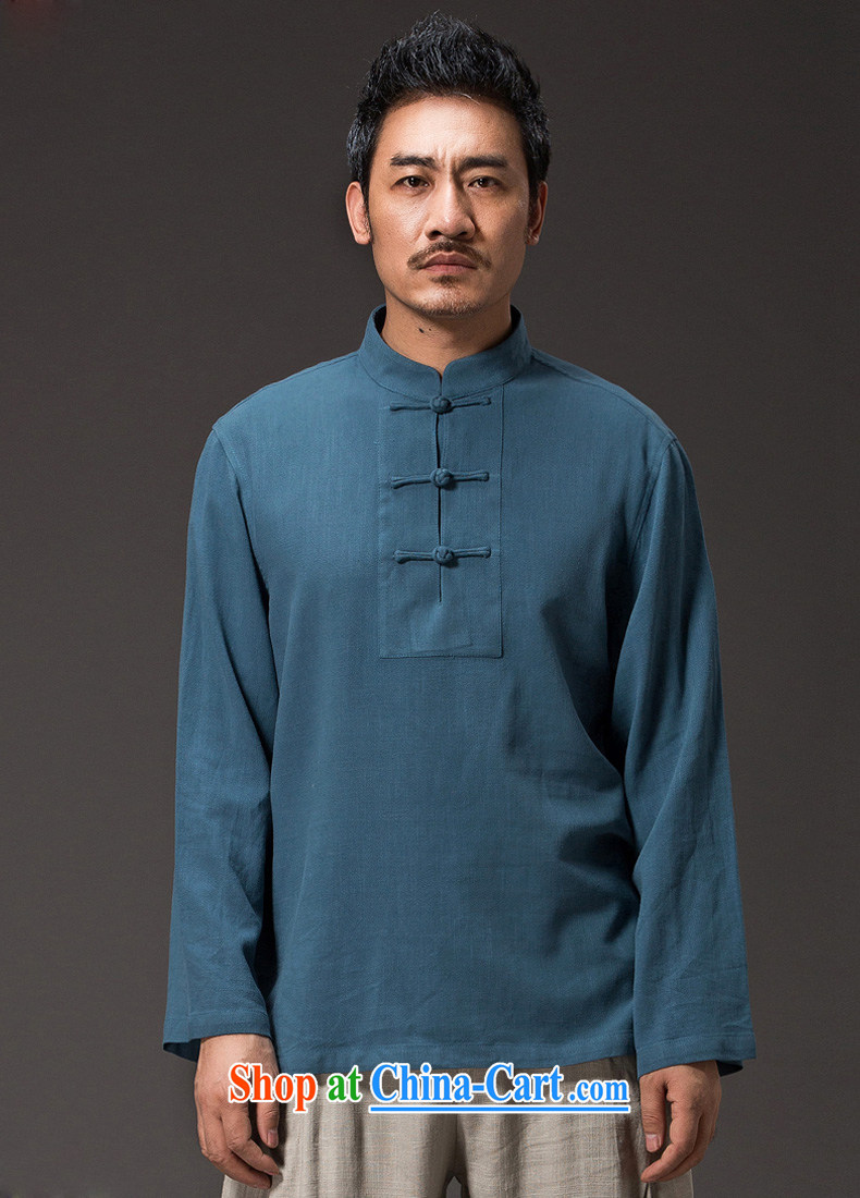 Products HANNIZI 2015 new natural linen Solid Color Lounge Chinese Chinese style classical Chinese Chinese Kung Fu shirt white XXXXL pictures, price, brand platters! Elections are good character, the national distribution, so why buy now enjoy more preferential! Health