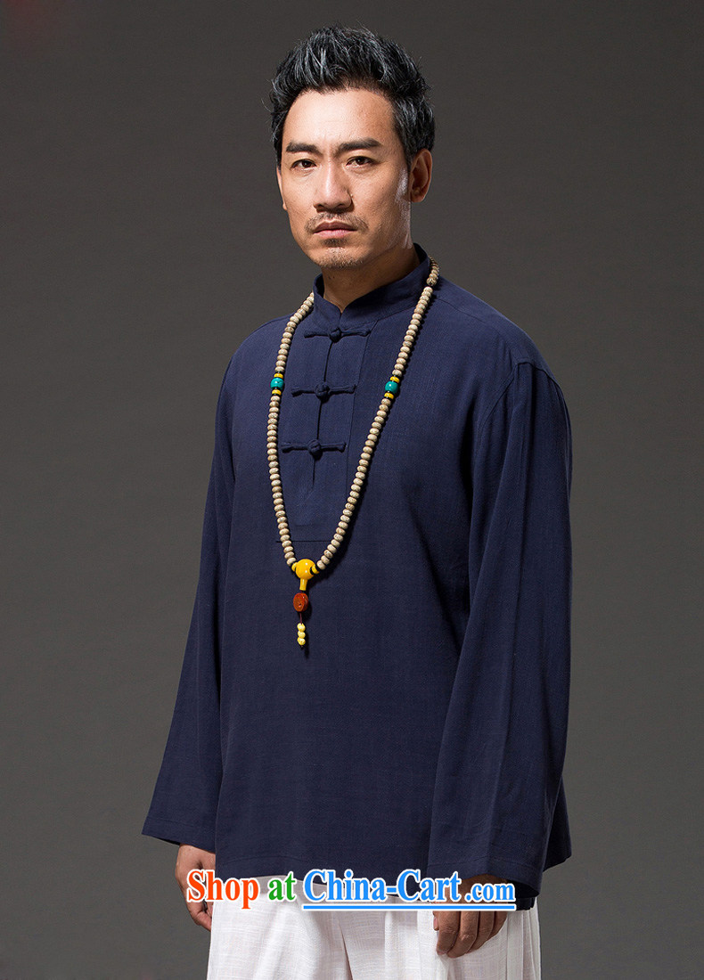 Products HUNNZ 2015 new natural linen Solid Color Lounge Chinese Chinese style classical Chinese Chinese Kung Fu shirt gray XXXXL pictures, price, brand platters! Elections are good character, the national distribution, so why buy now enjoy more preferential! Health
