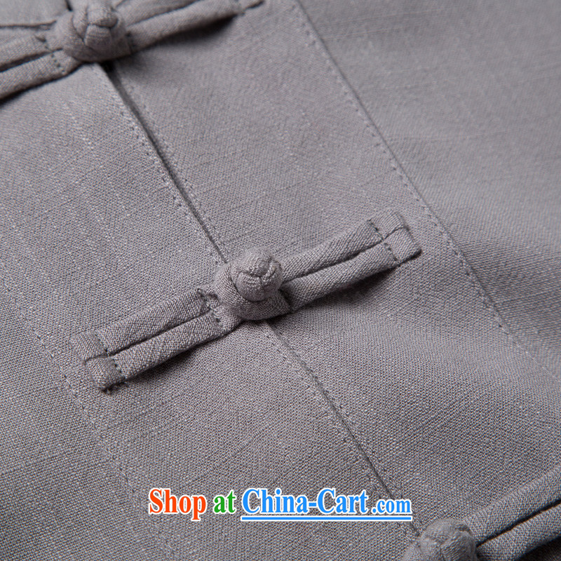 Products HUNNZ 2015 new natural linen Solid Color Lounge Chinese China wind classical Chinese Chinese Kung Fu shirt gray XXXXL, HUNNZ, shopping on the Internet