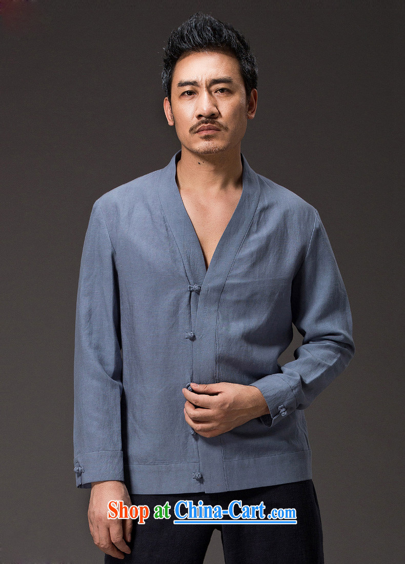Products HANNIZI New China wind men's cynosure serving classic Chinese solid-colored long-sleeved cotton Ma Han-kung fu uniform jacket blue XXXXL pictures, price, brand platters! Elections are good character, the national distribution, so why buy now enjoy more preferential! Health