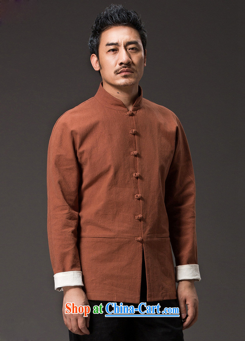 Products HANNIZI New Products solid color natural cotton the casual long-sleeved T-shirt classic kung fu uniform men and monks, men Tang with orange XXXXL pictures, price, brand platters! Elections are good character, the national distribution, so why buy now enjoy more preferential! Health