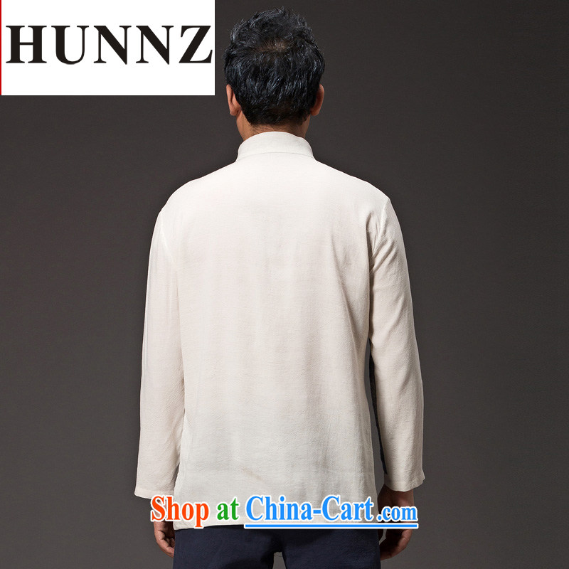 Products HUNNZ Chinese natural linen men Han-relaxed and stylish spell color simple Tang on the tie and gown light gray XXXXL, Korea, (hannizi), online shopping