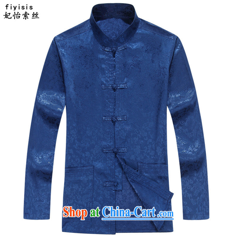 Princess SELINA CHOW (fiyisis) Autumn older persons in men's long-sleeved Chinese men and Kit China wind Chinese leisure national service the code father blue package 190, Princess Selina Chow (fiyisis), shopping on the Internet
