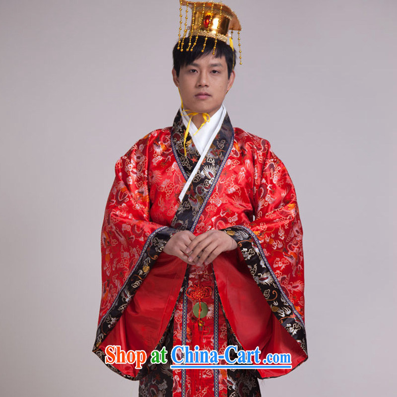 Time his adult costumes uniforms clothing Minister minister prince serving uniform ancient officials and Han-red adult, 160 - 175 CM