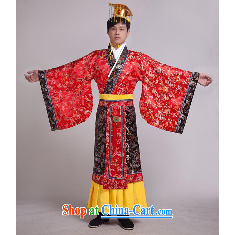 Time Syria adult costumes uniforms clothing Minister minister prince serving uniform ancient officials and Han-red adult, 160 - 175 CM, time, and shopping on the Internet