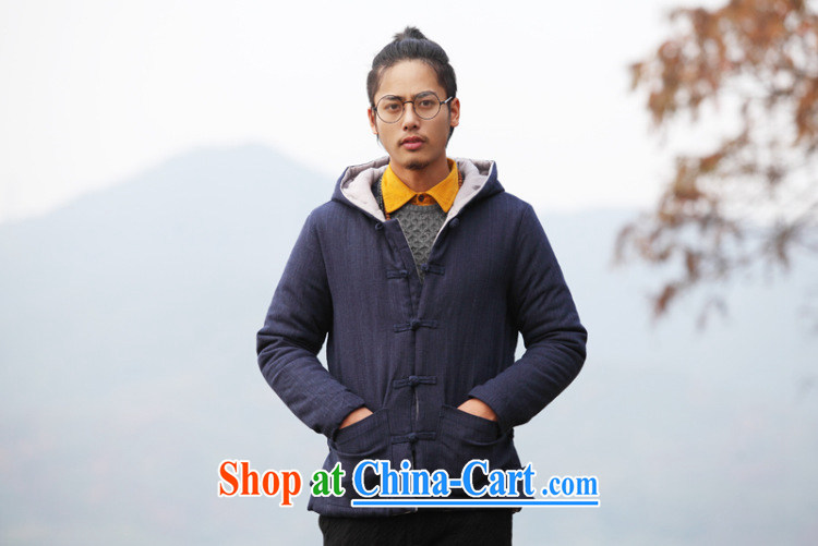 Dan Jie Shi 2015 New National wind Chinese male Tang with quilted coat of Korea, the snap-cap cotton clothing retro ethnic wind thick parka brigades