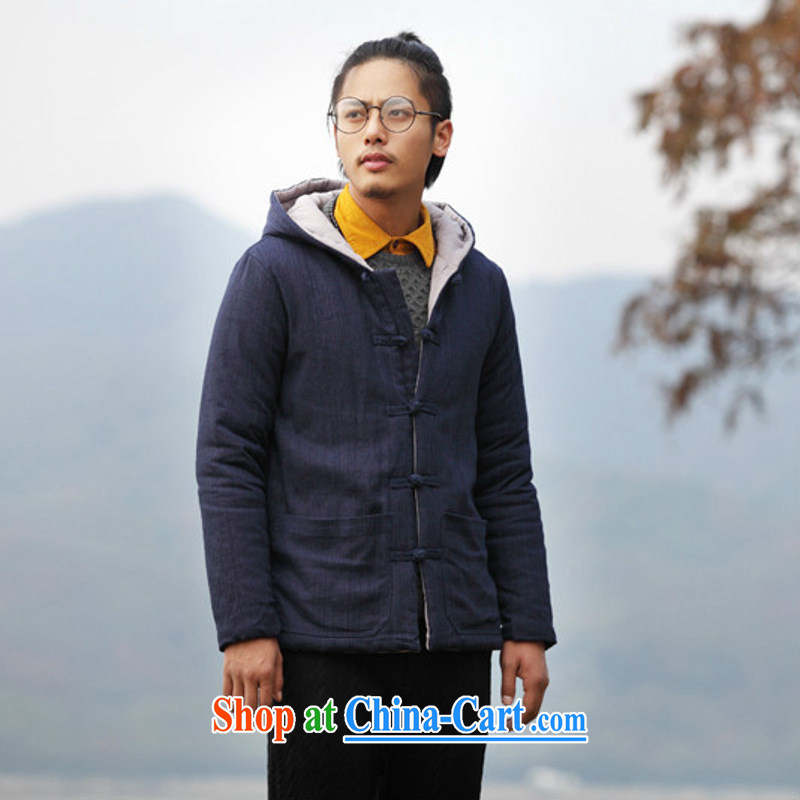 Dan Jie Shi 2015 New National wind Chinese men and the Chinese Republic quilted coat, the snap-cap cotton clothing retro ethnic wind thick parka brigades