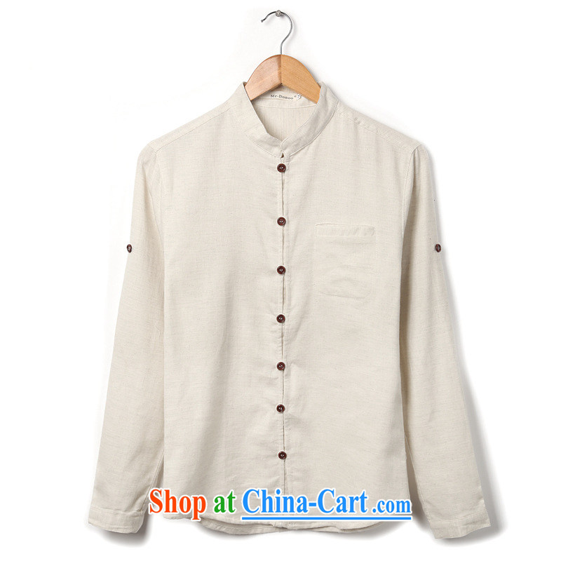 Dan Jie Shi 2015 New National wind men casual shirt stylish and comfortable white L, Dan Jie Shi (DAN JIE SHI), and shopping on the Internet