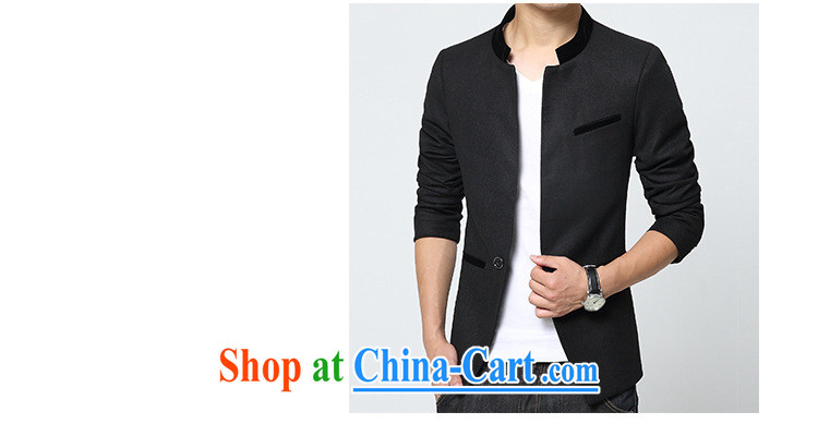 Dan Jie Shi 2015 new Sun Yat-sen youth with autumn the new Korean Beauty suit men's jackets small suit casual stylish, comfortable black 2 XL pictures, price, brand platters! Elections are good character, the national distribution, so why buy now enjoy more preferential! Health