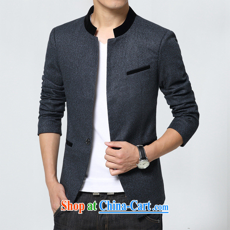 Dan Jie Shi 2015 new Sun Yat-sen youth with autumn and the New Korean Beauty suit men's jackets small suit casual stylish, comfortable black 2 XL, Dan Jie Shi (DAN JIE SHI), shopping on the Internet