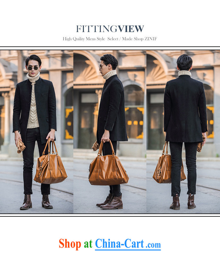 Dan Jie Shi 2015 New boutique luxury men cultivating Smock is the long, wind jacket men's jackets jacket casual stylish black 54 (XXL) pictures, price, brand platters! Elections are good character, the national distribution, so why buy now enjoy more preferential! Health